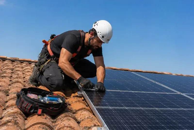 Maintenance et monitoring de panneaux solaires à Curciat-Dongalon