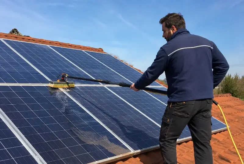 Nettoyage et entretien de panneaux solaires à Curciat-Dongalon